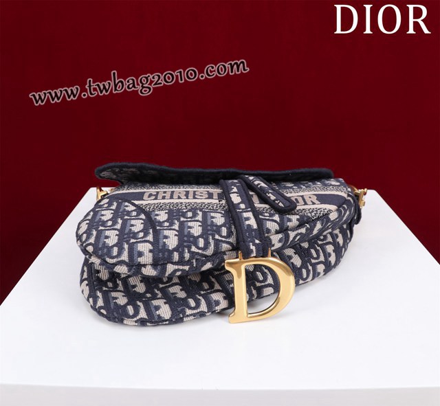 Dior专柜新款迪奥高仿原单长肩带大小号牛皮马鞍包手拎斜挎包 djfk1776